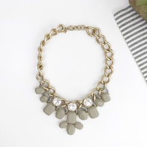 Banana Republic Grey Stone Statement Necklace
